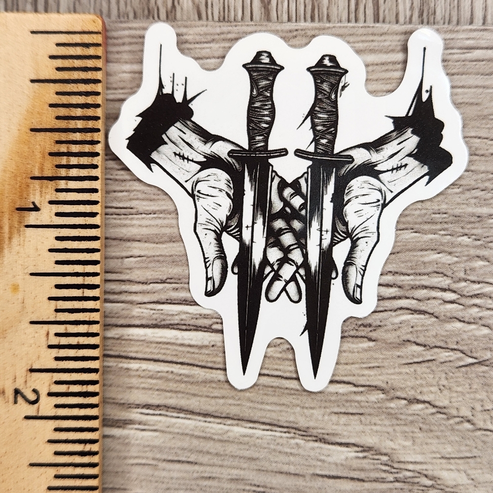 10/$10 Sticker Black And White Tarot Witchy Wicca Goth
